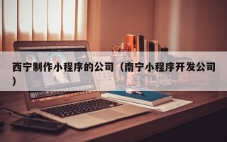 西宁制作小程序的公司（南宁小程序开发公司）