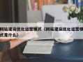 网站建设优化运营模式（网站建设优化运营模式是什么）