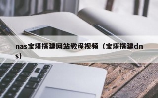 nas宝塔搭建网站教程视频（宝塔搭建dns）